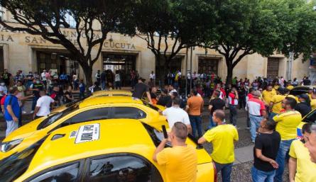 Protesta taxistas en Cúcuta