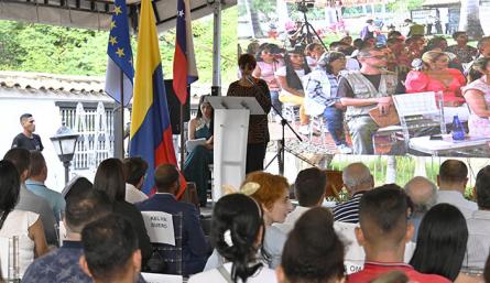 La ministra de Cultura, Patricia Ariza, hizo el anuncio desde la Casa Museo del General Francisco de Paula Santander en Villa del Rosario./Foto: Jorge Gutiérrez - La Opinión