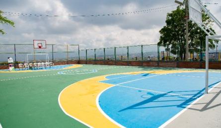 Esta polideportiva fue recuperada y remodelada en San Miguel/Foto cortesía