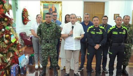 Gobernador silvano Serrano al anunciar la instalación de una mesa de seguridad/Foto cortesía