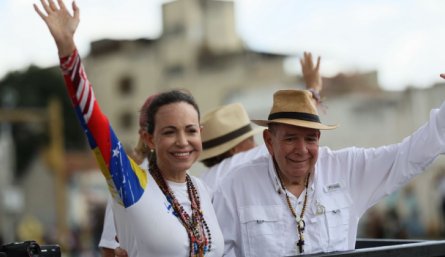 Las caras de la oposición venezolana; la líder opositora María Corina Machado y el candidato a la presidencia, Edmundo Gónzalez. / Foto cortesía