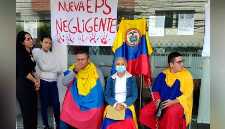 Protesta en la Nueva EPS