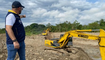 En la vereda Los Reyes, de Buena Esperanza, Riesgos redireccionó el cauce del río Zulia/Foto cortesía