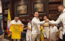 Mina y Cuadrado con Abelardo de la Espriella.