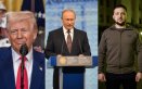 Trump, Putin y Zelenski. Fotos: Colprensa.