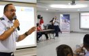 El coronel Carlos Otálora, director comercial de Satena, se reunió con empresarios y gremios del turismo, en Cúcuta. / Foto: cortesía Cámara de Comercio para La Opinión