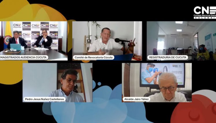 La audiencia pública organizada por el CNE se desarrolló de forma virtual, debido a las restricciones por la pandemia de la COVID-19. / Foto: CNE