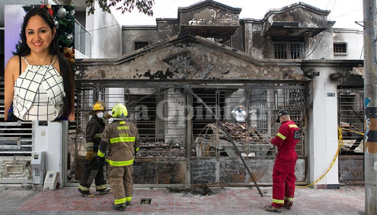 Doris Andrade Álvarez alertó a su familia del incendio, que consumió las tres viviendas en segundos.