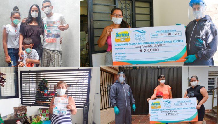 Estos son los cuatro ganadores de la 'Guaca Millonaria' durante 2020. / Foto: Cortesía