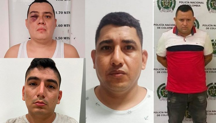 Los cuatro hombres fueron capturados por hurtar en manada.