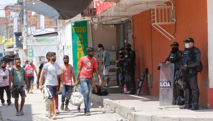 Operativos de la Policía en La Parda.