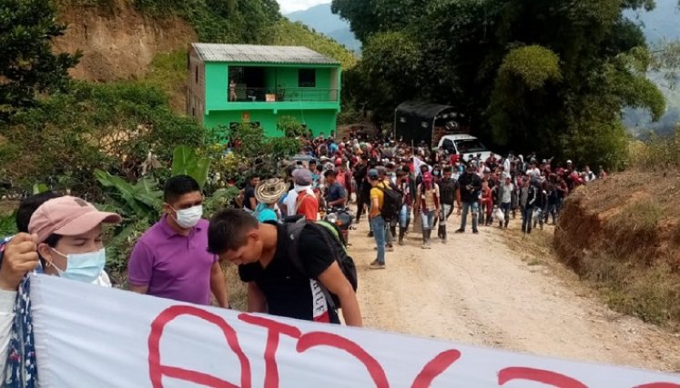 Protesta en Hacarí