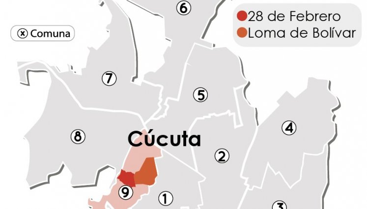 Mapa Loma Bolívar y 28 de Febrero