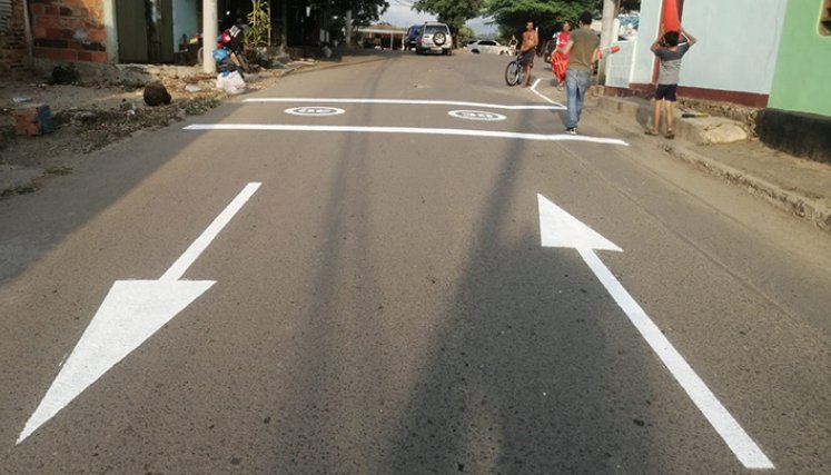 Señalización en el barrio 7 de Agosto.