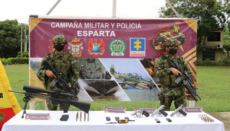Armamento incautado al Eln.
