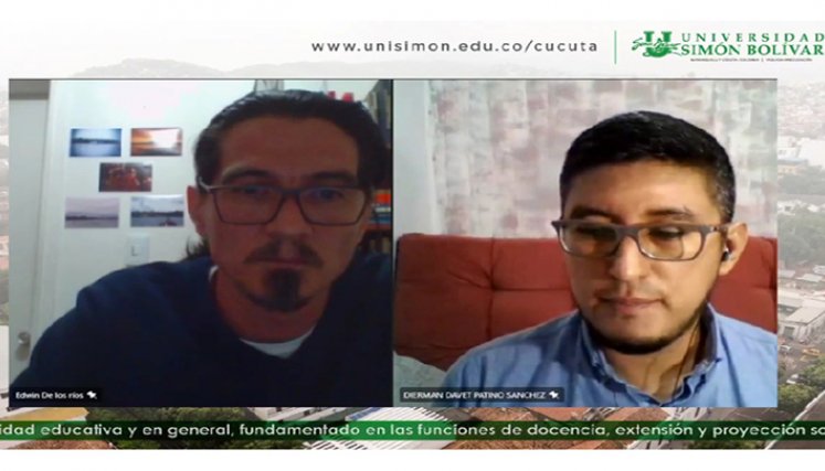 Edwin de los Ríos Jaramillo, miembro de la junta directiva del Instituto Latinoamericano para una Sociedad y un Derecho Alternativo (ILSA) y Dierman Patiño Sánchez.  /Foto: Cortesía