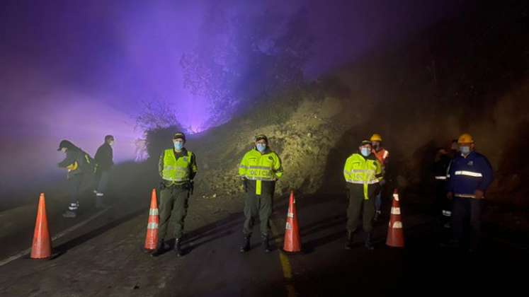 El deslizamiento ocurrió durante la noche de este miércoles 7 de abril./FOTO: Cortesía