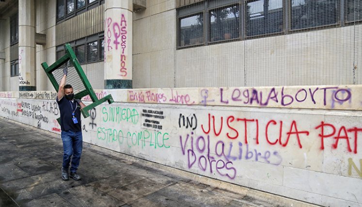 Daños contra el Palacio de Justicia