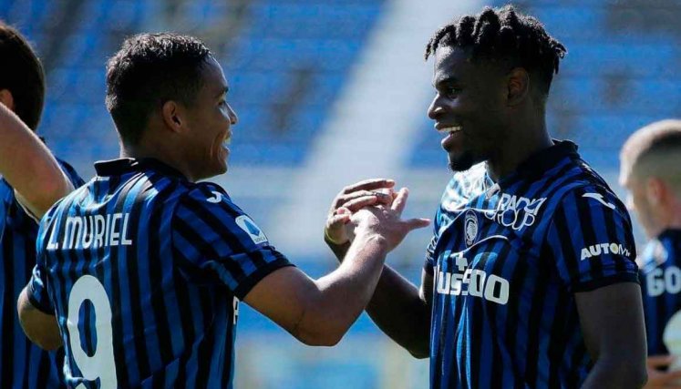 Luis Fernando Muriel y Duván Zapata, delanteros colombianos. 