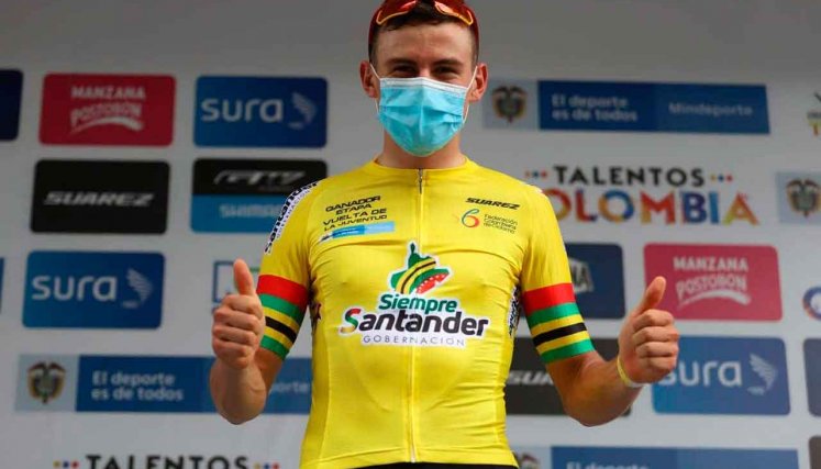 Germán Darío Gómez, ganador de la cuarta epata de la Vuelta de la Juventud. 