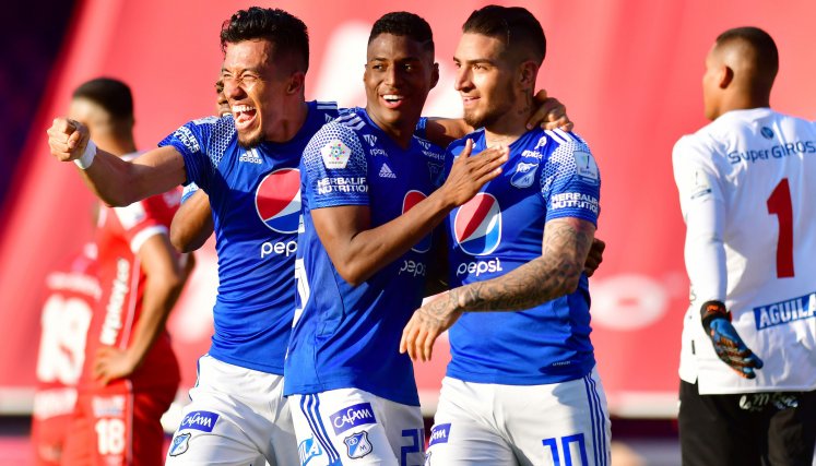 Millonarios se impuso 2-1 al América en Cali, por los cuartos de final de la Liga Colombiana. 