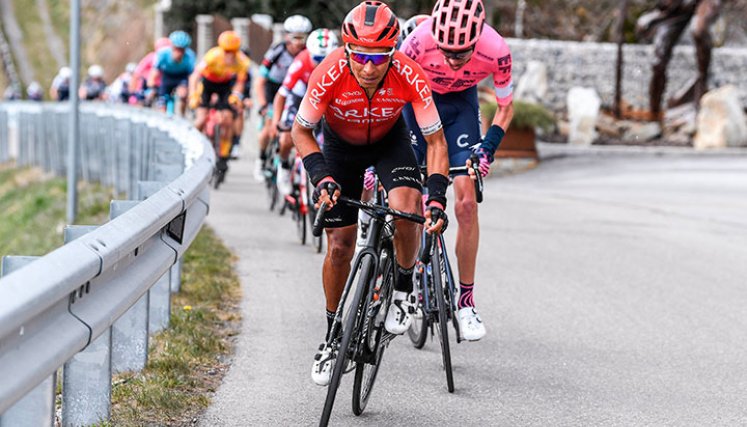 Nairo Quintana, corredor el Arkea Samsic, ganó la primera etapa de la Vuelta a Asturias 2021. 
