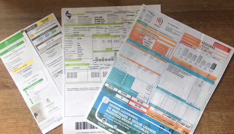 recibos de servicios