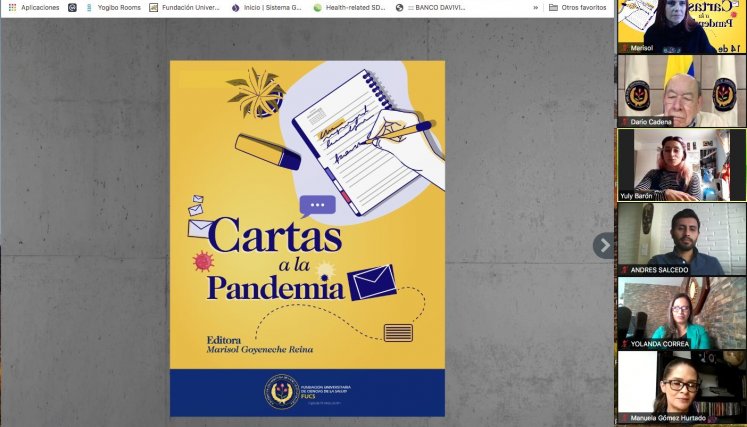Lanzamiento virtual del libro 'Cartas a la Pandemia'