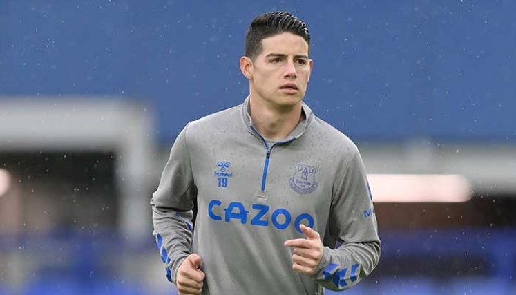 James Rodriguez, volante del Everton de la Liga Premier