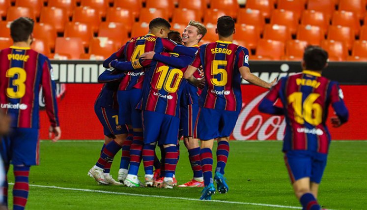 Barcelona venció 3-2 al Valencia.