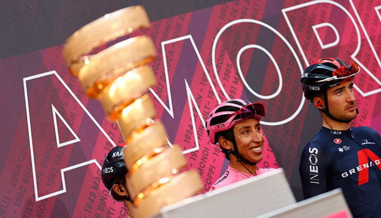 Egan Bernal, campeón del Giro de Italia 2021. 