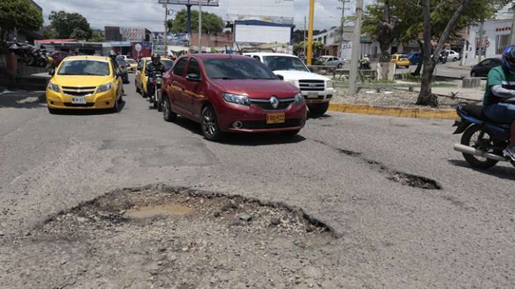 El barrio San Luis es uno de los lugares más afectados por nuevos huecos durante las lluvias.