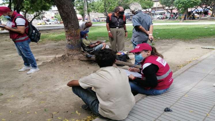 Este es el primer censo que se realiza en la ciudad a la población habitante de calle, según la secretaria de bienestar social. /FOTO: Jorge Maldonado