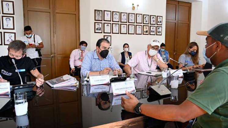 A esta hora avanza el encuentro entre las autoridades y los actores de la protesta social en el departamento./Foto Cortesía