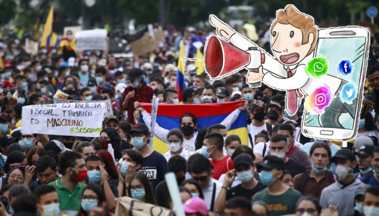  Las redes sociales han sido otro escenario, no solo para alzar la voz contra la administración Duque, sino para informar en tiempo real cada actividad de calle, denunciar la represión y el abuso policial y comunicar los  actos vandálicos y ataques contra la Policía. / Foto: La Opinión