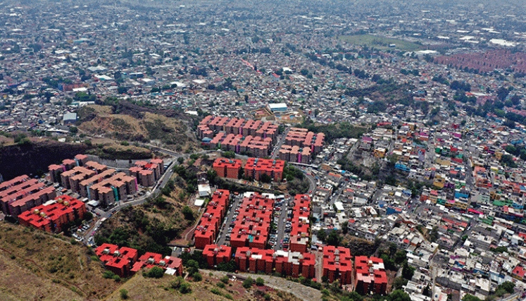 Vista aérea del municipio de Iztapalapa en la Ciudad de México, el segundo municipio más poblado de México./ Foto AFP