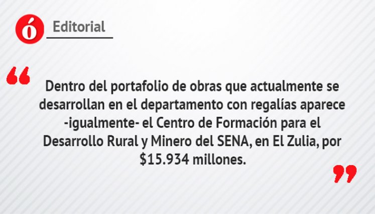 Editorial: Recursos de regalías