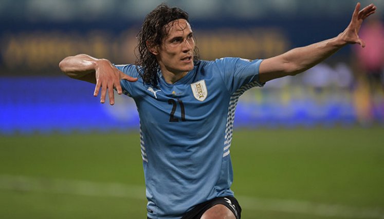 Edinson Cavani, artillero uruguayo. 