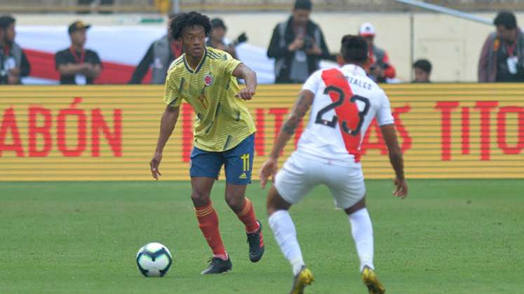 Juan Guillermo Cuadrado llevará los hilos de Colombia ante Perú. 