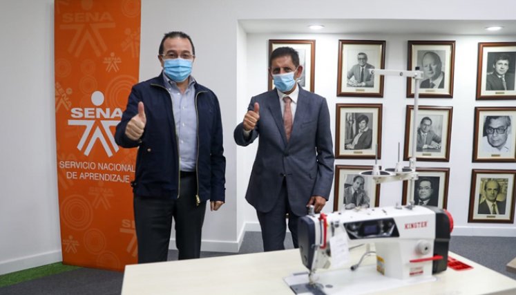 Las donadas son maquinarias de punta que permitirán optimizar los procesos de formación y de esta forma, facilitar la inserción laboral de los estudiantes y de los migrantes venezolanos, manifestó Carlos Mario Estrada Molina, director general del SENA. / Foto: Cortesía