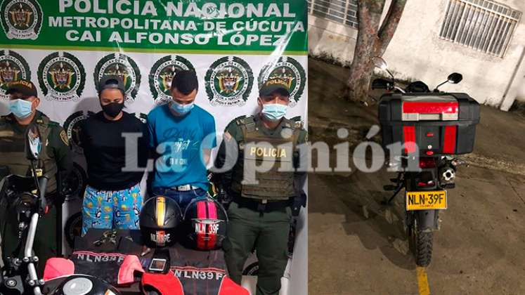 los capturaron en la moto del soldado Luciano Jaimes Galvis