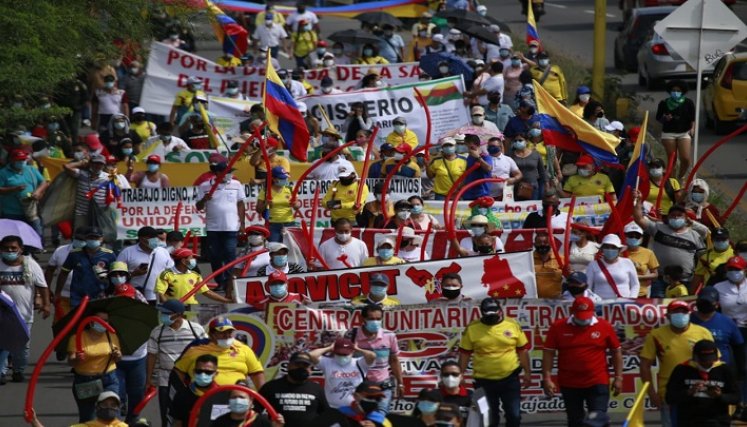 Sin violencia se desarrolla la nueva jornada de marchas en Cúcuta./Foto: Juan Pablo Cohen - La Opinión