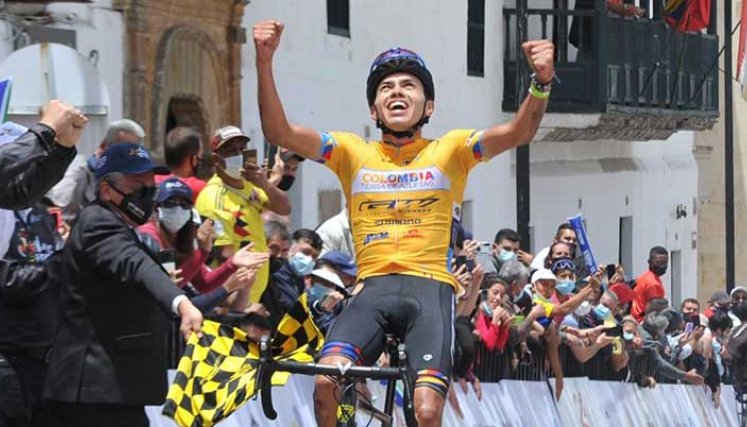 Édgar Pinzon, ganador de la tercera etapa de la Vuelta al Gran Santander