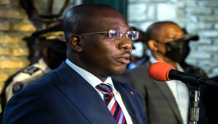 Claude Joseph, primer ministro interino de Haití, anuncia su renuncia./Foto: AFP