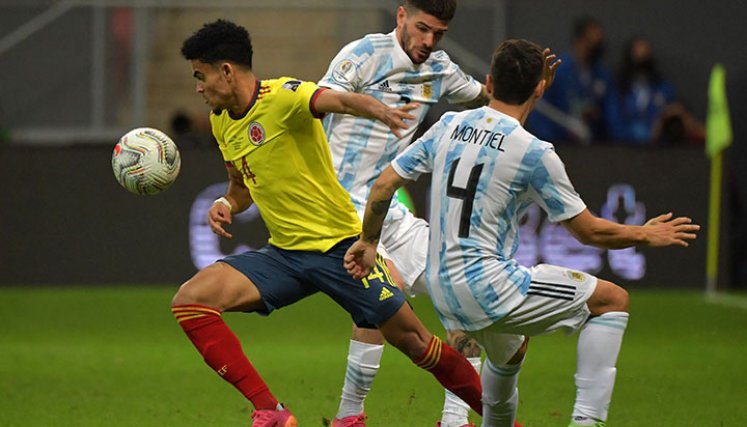 Luis Díaz, figura de Colombia en la Copa América ante Argentina. 