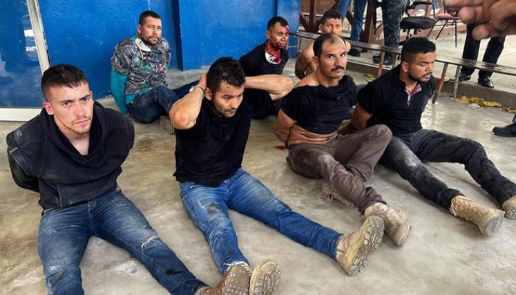 Imágenes de los detenidos por las autoriades de Haití.