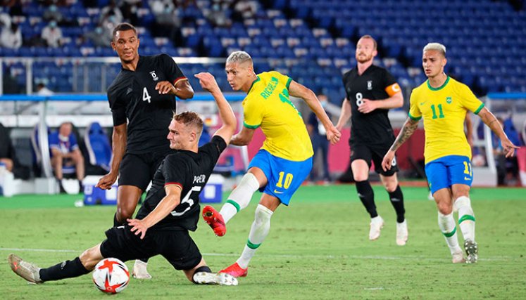 Richarlison, estrella de Brasil en los Olímpicos de Tokio 2020. 