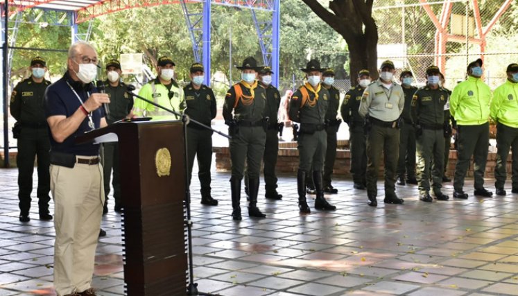 El alcalde Jairo Yáñez afirmó que “la verdadera seguridad la formulamos los ciudadanos decentes”, lo que no avalan la corrupción, y “llevando cultura ciudadana”. / Foto: Cortesía