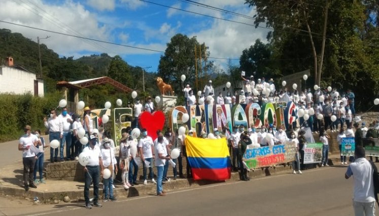 Chinácota se unió para rechazar la violencia./Foto: La Opinión