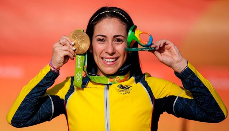 Mariana Pajón, medallista olímpica con Colombia. 